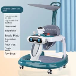 LazyChild Baby Walker For Zero To One Year Old Anti Bow Leg Anti Rollover Multifunctional Pushable Foldable