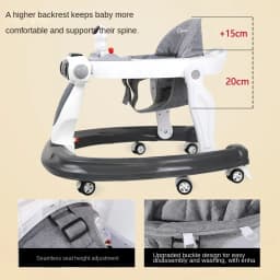 LazyChild Baby Walker For Zero To One Year Old Anti Bow Leg Anti Rollover Multifunctional Pushable Foldable
