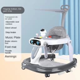 LazyChild Baby Walker For Zero To One Year Old Anti Bow Leg Anti Rollover Multifunctional Pushable Foldable