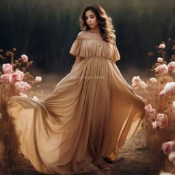Maternity Dress Snow Chiffon Gown One-Shoulder Dress for Photoshoot Elegant Pregnancy Dress for Baby Showers Photography