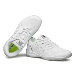 BAXINIER Girls White Cheerleading Shoes Lightweight Youth Cheer Competition Sneakers Kids Breathable Training Dance Tennis Shoes