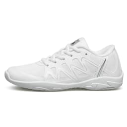 BAXINIER Girls White Cheerleading Shoes Lightweight Youth Cheer Competition Sneakers Kids Breathable Training Dance Tennis Shoes