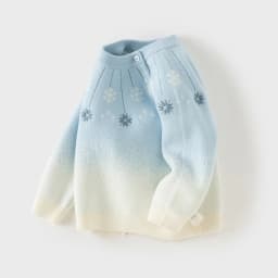 Dave Bella Girls' Sweater Autumn Winter Children Stylish Knitted Gradient Sweater Soft Top Outerwear Children Clothing DB4253947