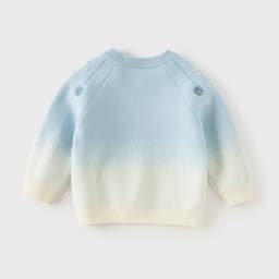 Dave Bella Girls' Sweater Autumn Winter Children Stylish Knitted Gradient Sweater Soft Top Outerwear Children Clothing DB4253947