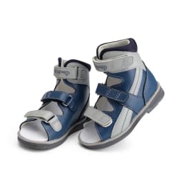 Orthopedic Sandal for Boys Kids High-Top Ankle Brace Support,Splicing Buckle Strap Summer Children Shoes with Corrective Insole