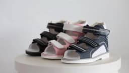 Orthopedic Sandal for Boys Kids High-Top Ankle Brace Support,Splicing Buckle Strap Summer Children Shoes with Corrective Insole