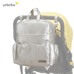 Soboba New Mommy Diaper Bag for Newborn Large Capacity Waterproof Solid Diaper Backpack for Quick Out Going with 2 Straps