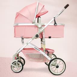 Baby Stroller Can Sit Light Fold Two-way,high Landscape Baby Carriage for Newborn, Four-wheel Shock-absorbing Baby Stroller 2in1