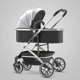 Baby Stroller Can Sit Light Fold Two-way,high Landscape Baby Carriage for Newborn, Four-wheel Shock-absorbing Baby Stroller 2in1