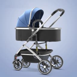 Baby Stroller Can Sit Light Fold Two-way,high Landscape Baby Carriage for Newborn, Four-wheel Shock-absorbing Baby Stroller 2in1