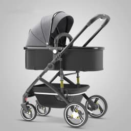 Baby Stroller Can Sit Light Fold Two-way,high Landscape Baby Carriage for Newborn, Four-wheel Shock-absorbing Baby Stroller 2in1