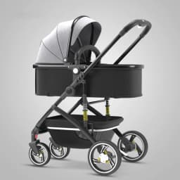 Baby Stroller Can Sit Light Fold Two-way,high Landscape Baby Carriage for Newborn, Four-wheel Shock-absorbing Baby Stroller 2in1