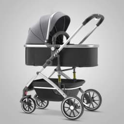 Baby Stroller Can Sit Light Fold Two-way,high Landscape Baby Carriage for Newborn, Four-wheel Shock-absorbing Baby Stroller 2in1