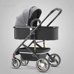 Baby Stroller Can Sit Light Fold Two-way,high Landscape Baby Carriage for Newborn, Four-wheel Shock-absorbing Baby Stroller 2in1