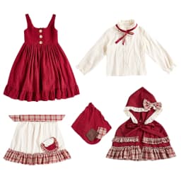 Girls Cosplay Lolita Dress Tops Hooded Cloak Apron Headscarf Sets Children Stage Performance Costume Kid Role Play Deluxe Outfit