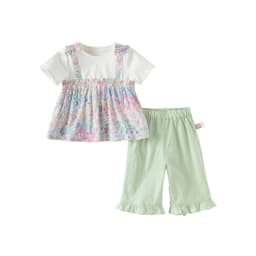 Dave Bella 2024 New Summer Children'S Girls Baby Two-Piece Girls Print Short-Sleeved Set Charm Sweet Lovely Casual DB2240942