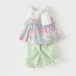 Dave Bella 2024 New Summer Children'S Girls Baby Two-Piece Girls Print Short-Sleeved Set Charm Sweet Lovely Casual DB2240942