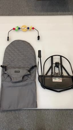 Baby Rocking Chair with Toys Foldable Swing Chair for Babies & Toddlers Three-speed Height Adjustment Baby Comfort Chair