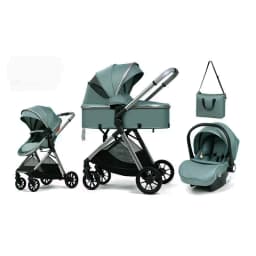 3 in 1 Multifunctional Baby Stroller Equipped with Car Seats for Sitting and Lying Down, Lightweight and Comes with A Mommy Bag