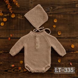 Knitted Baby Boy Costume Newborn Photography Props Long Sleeve Infant Bodysuit Newborn Photography Outfit Baby Girl Accessories