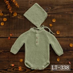 Knitted Baby Boy Costume Newborn Photography Props Long Sleeve Infant Bodysuit Newborn Photography Outfit Baby Girl Accessories