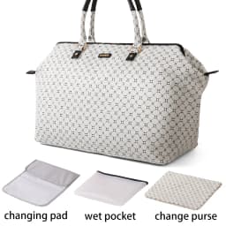 Sunveno Mommy Travel Bag 4 In 1 Diaper Tote Mommy Bag Durable Wide Opening for Quick Access Stylish & Practical