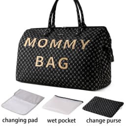 Sunveno Mommy Travel Bag 4 In 1 Diaper Tote Mommy Bag Durable Wide Opening for Quick Access Stylish & Practical