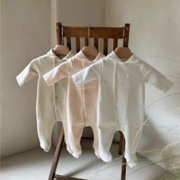 2026 Spring New Baby Long Sleeve Lapel Romper Cotton Infant Boy Girl Solid Casual Jumpsuit Newborn Toddler Clothes 0-24M