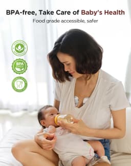 Updated Electric Breast Pump 21/24mm BPA-Free Breastpump 3 Modes & 12 Suction Levels Ultra Quiet 45dB for Working Moms & Travel