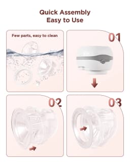 Updated Electric Breast Pump 21/24mm BPA-Free Breastpump 3 Modes & 12 Suction Levels Ultra Quiet 45dB for Working Moms & Travel