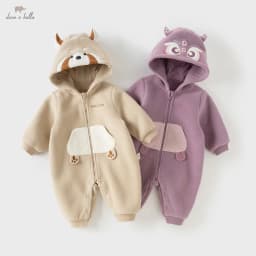 Dave Bella Baby Jumpsuit Newborn Creeper Winter Boys Girls Baby Fashion Casual Cartoon Cute Romper Outdoor Warm DB4236421-B