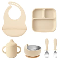 Children’s Tableware Set Made of Silicone for Serving Food
