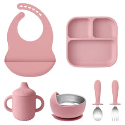 Children’s Tableware Set Made of Silicone for Serving Food