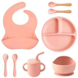 Children’s Tableware Set Made of Silicone for Serving Food