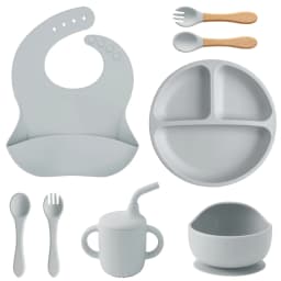 Children’s Tableware Set Made of Silicone for Serving Food