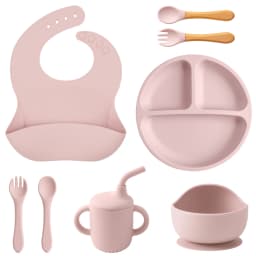 Children’s Tableware Set Made of Silicone for Serving Food
