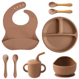 Children’s Tableware Set Made of Silicone for Serving Food