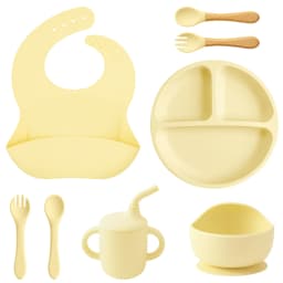 Children’s Tableware Set Made of Silicone for Serving Food