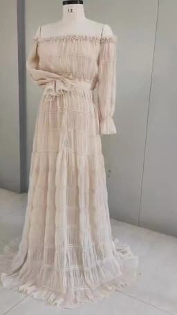 Maternity Gown For Photo Shoot Pleated Chiffon Sexy Off Shoulder Top Ruffled Split Dress Photo Shoot Photography Dress For Women