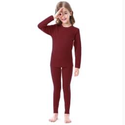 Kids Merino Wool Thermal Underwear Set Quick Dry Long Johns Pajamas Shirt And Pants Sports Clothes for Boys And Girls