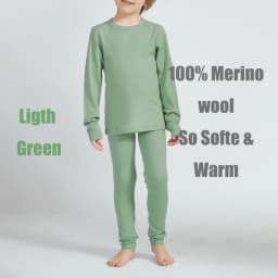 Kids Merino Wool Thermal Underwear Set Quick Dry Long Johns Pajamas Shirt And Pants Sports Clothes for Boys And Girls