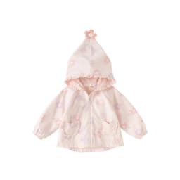 Dave Bella Children Girls Outerwear Tops 2025 Spring New Fashion Casual Floral Sweet Cute Hooded Coat Outdoor Party DB1247926