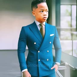Fashion Two-piece Boys Suit Green Peak Lapel Blazer Jacket Pants 2-18 Years Kid Wedding Tuxedo Party Prom Elegant Child Clothes