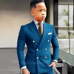 Fashion Two-piece Boys Suit Green Peak Lapel Blazer Jacket Pants 2-18 Years Kid Wedding Tuxedo Party Prom Elegant Child Clothes