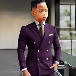 Fashion Two-piece Boys Suit Green Peak Lapel Blazer Jacket Pants 2-18 Years Kid Wedding Tuxedo Party Prom Elegant Child Clothes