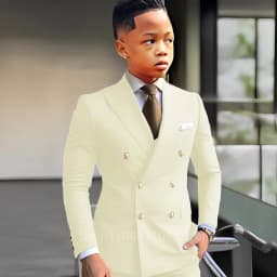 Fashion Two-piece Boys Suit Green Peak Lapel Blazer Jacket Pants 2-18 Years Kid Wedding Tuxedo Party Prom Elegant Child Clothes