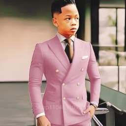 Fashion Two-piece Boys Suit Green Peak Lapel Blazer Jacket Pants 2-18 Years Kid Wedding Tuxedo Party Prom Elegant Child Clothes