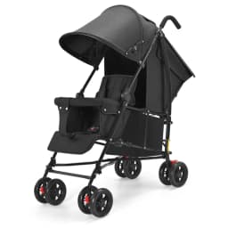 New Front and Rear Seat Twin Stroller Removable and Washable Lightweight Foldable Two-seater Stroller Double Baby Carriage