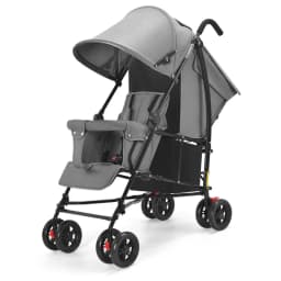 New Front and Rear Seat Twin Stroller Removable and Washable Lightweight Foldable Two-seater Stroller Double Baby Carriage