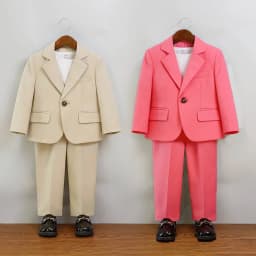 Boys Summer Khaki Pink Photography Suit Gentleman Kids Breathable Jacket Pants Ceremony Costume Children Silm Fit Wedding Dress